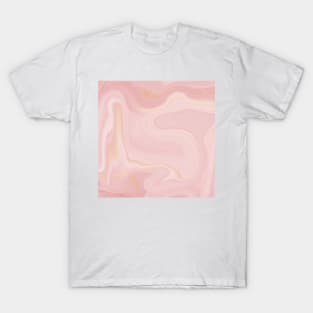 Modern Marble Pink Gold Glitter Background T-Shirt